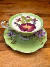 Load image into Gallery viewer, Green Vintage Soy Wax Japanese Teacup