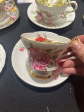 Load image into Gallery viewer, Pink Roses and Florals Vintage Teacup